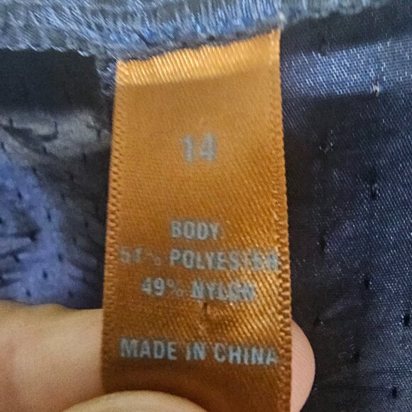 Lane Bryant Skirt Blue Satin Lace Coquette Whimsigoth A-line Pleated 14 - Picture 8 of 10